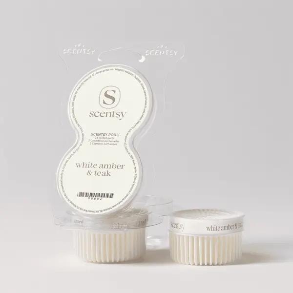 White Amber & Teak Scentsy Pod Twin Pack